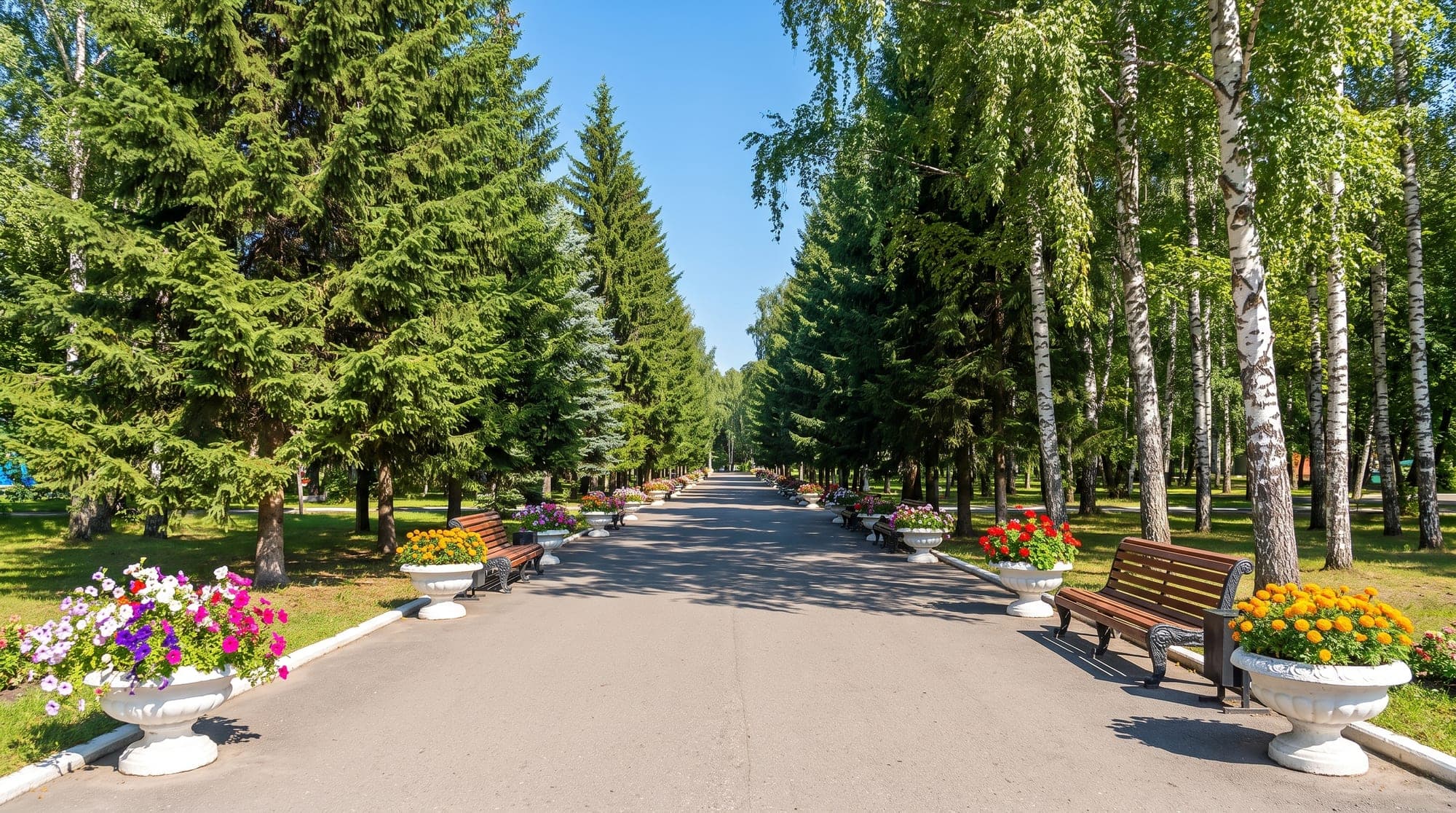 Центральная аллея санатория
